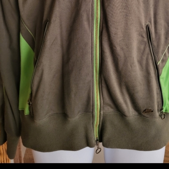 Vintage Nike Air Flight Track Jacket Men’s M Grey/Green - Picture 11 of 11